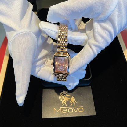 Luxury Women’s Rectangular Watch – Elegant, Waterproof, Timeless