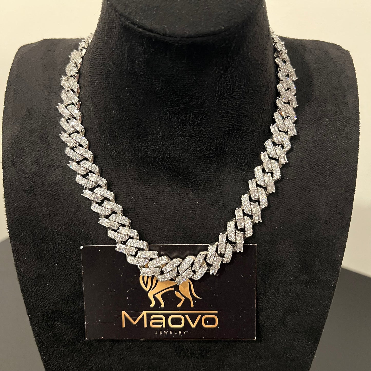 Iced Out Crown Letter A Pendant Necklace – Cuban Link Chain