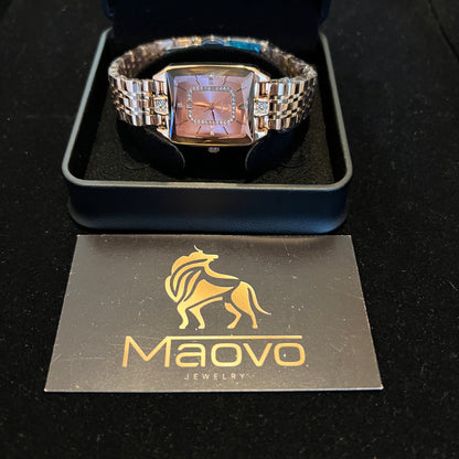 Luxury Women’s Rectangular Watch – Elegant, Waterproof, Timeless