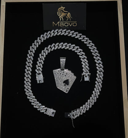 Jewelry Set Silver Necklace + Bracelet