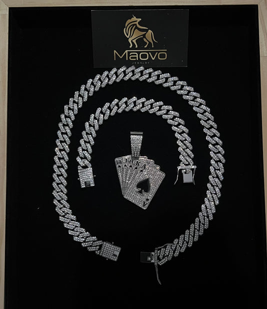 Jewelry Set Silver Necklace + Bracelet